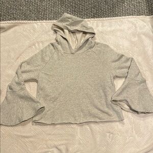 Melrose and Market Light Gray Bell Sleeve Hoodie